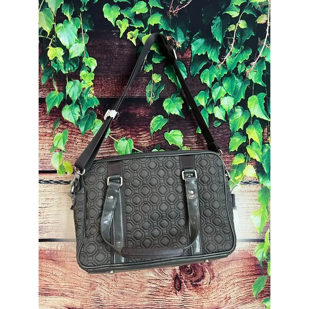 Vera Bradley Quilted Laptop Travel Shoulder Messenger Shoulder Bag 14x9.5x3.5